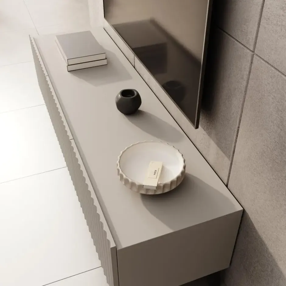 Meubella - TV-Meubel Pepinos 2 - Beige - 150 cm