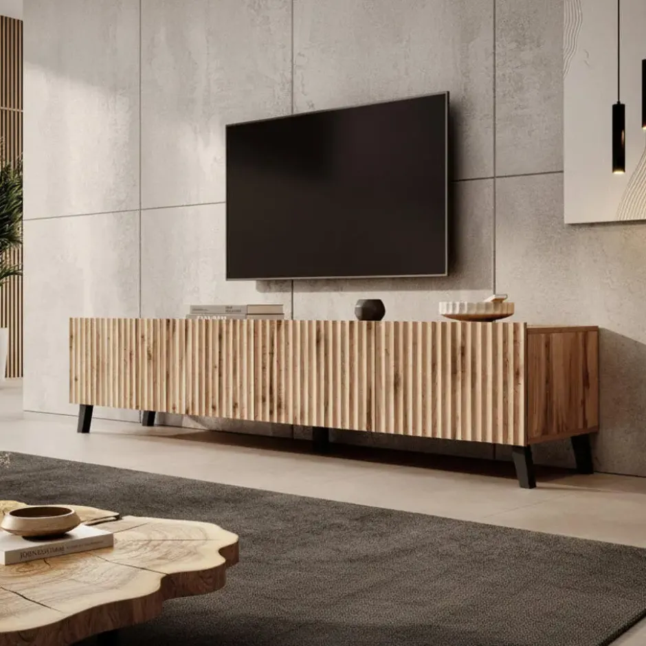 Meubella - TV-Meubel Pepinos 2 - Eiken - 200 cm