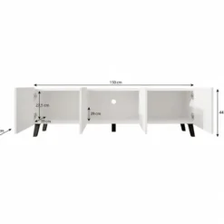 Meubella - TV-Meubel Pepinos 2 - Wit - 150 cm