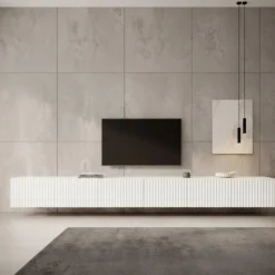 Meubella - TV-Meubel Pepinos - Wit - 300 cm