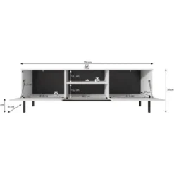Meubella - TV-Meubel Queen - Eiken - 150 cm