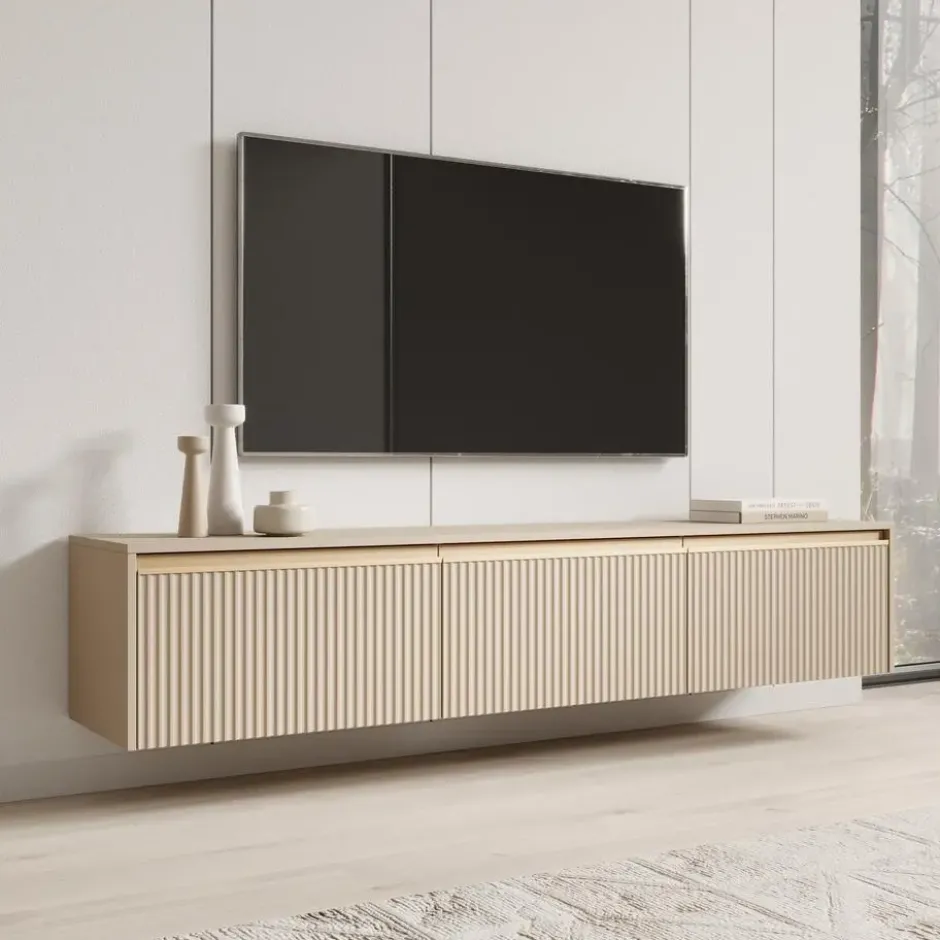 Meubella - TV-Meubel Remy - Beige - 182 cm