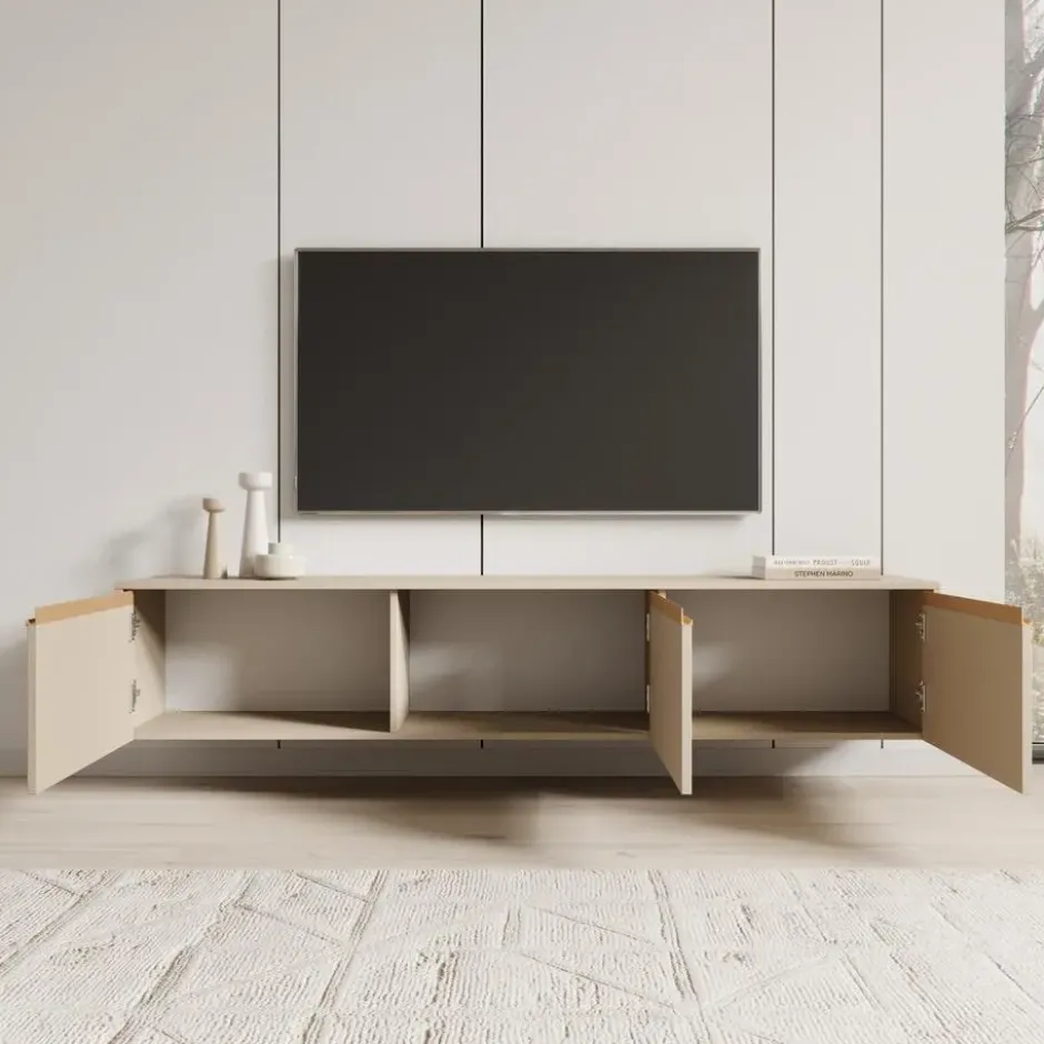 Meubella - TV-Meubel Remy - Beige - 182 cm