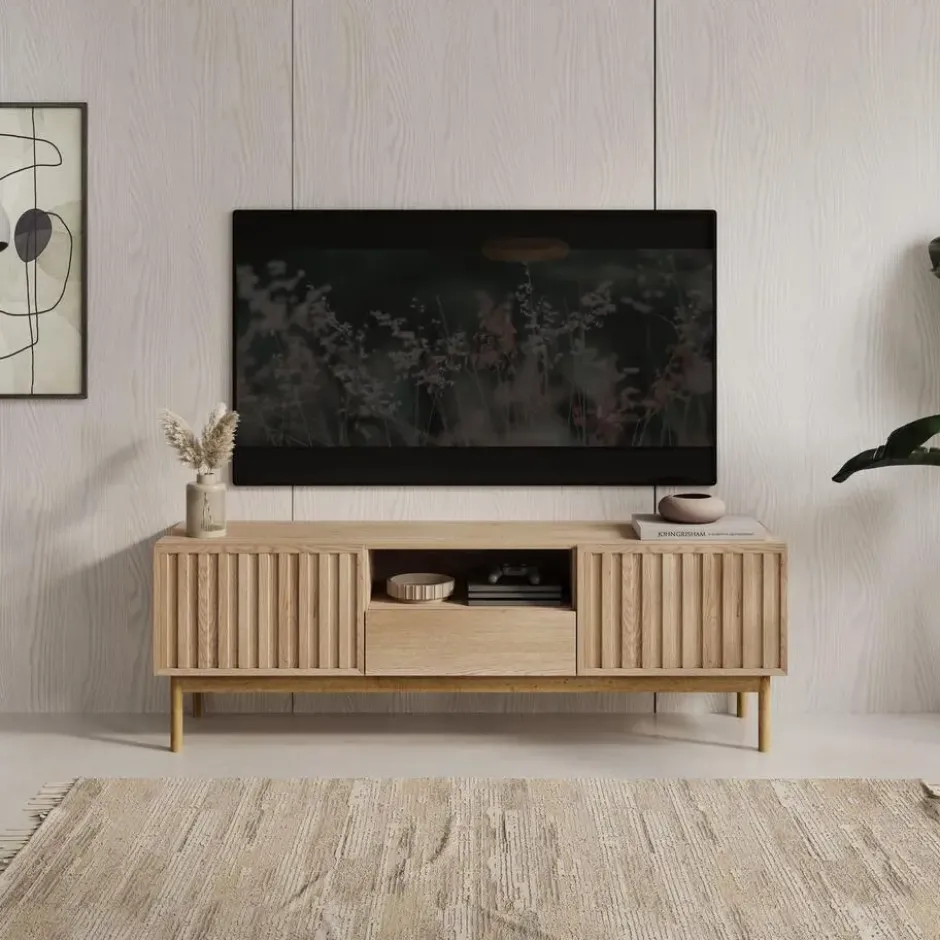 Meubella - TV-Meubel Storm - Eiken - 159 cm