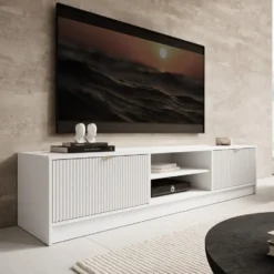 Meubella - TV-Meubel Tavares - Wit - 180 cm