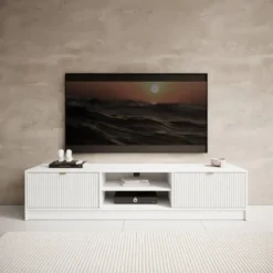 Meubella - TV-Meubel Tavares - Wit - 180 cm