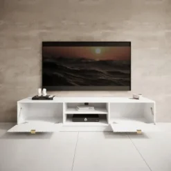 Meubella - TV-Meubel Tavares - Wit - 180 cm