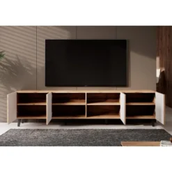 Meubella - TV-Meubel Vintar - Eiken - 200 cm
