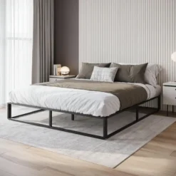 Meubella - Tweepersoonsbed Andrea - Zwart - 180x200 cm