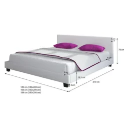 Meubella - Tweepersoonsbed George - Zwart - 160x200 cm