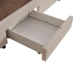 Meubella - Tweepersoonsbed Suente - Zwart - 160x200 cm