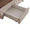 Meubella - Tweepersoonsbed Suente - Wit Teddystof - 140x200 cm