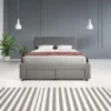 Meubella - Tweepersoonsbed Suente - Grijs - 140x200 cm
