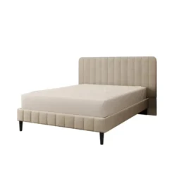 Meubella - Velamar - Tweepersoonsbed - Velvet beige - 140x200 cm
