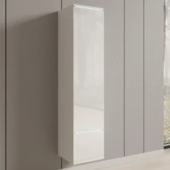 Meubella - Verity - Vitrinekast met LED - Wit - 30x33x130 cm