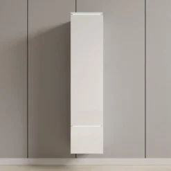 Meubella - Verity - Vitrinekast met LED - Wit - 30x33x130 cm