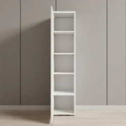 Meubella - Verity - Vitrinekast met LED - Wit - 30x33x130 cm