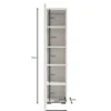 Meubella - Verity - Vitrinekast met LED - Eikenpatroon - 30x33x130 cm