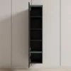 Meubella - Verity - Vitrinekast met LED - Zwart - 30x33x130 cm