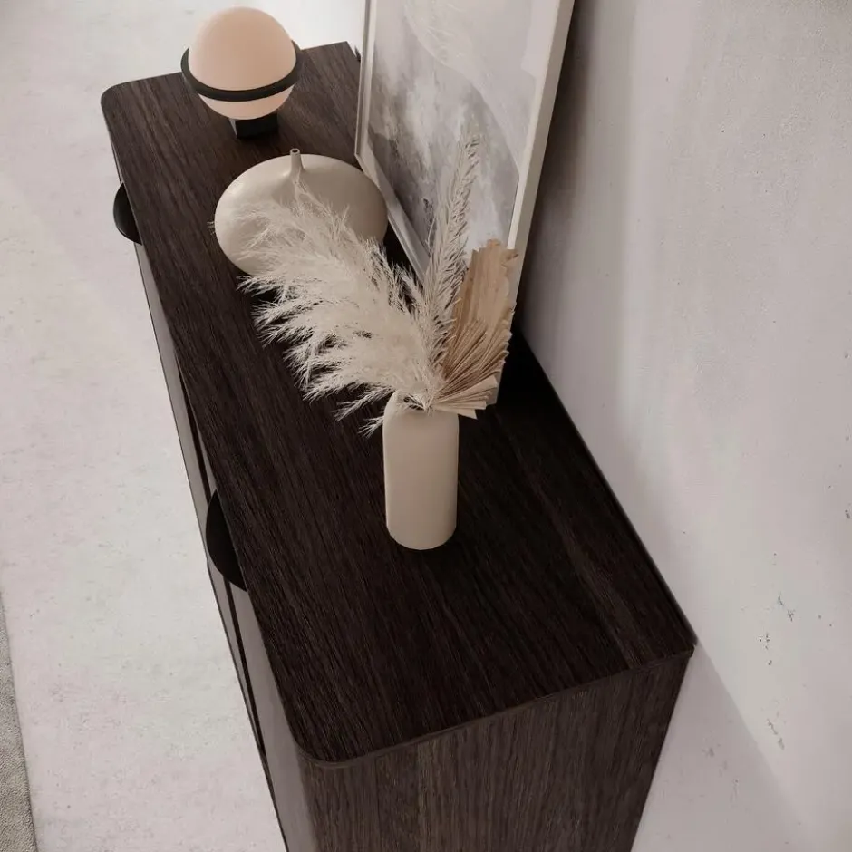 Meubella - Victoria - Dressoir - Donker eiken - 113x38x134 cm