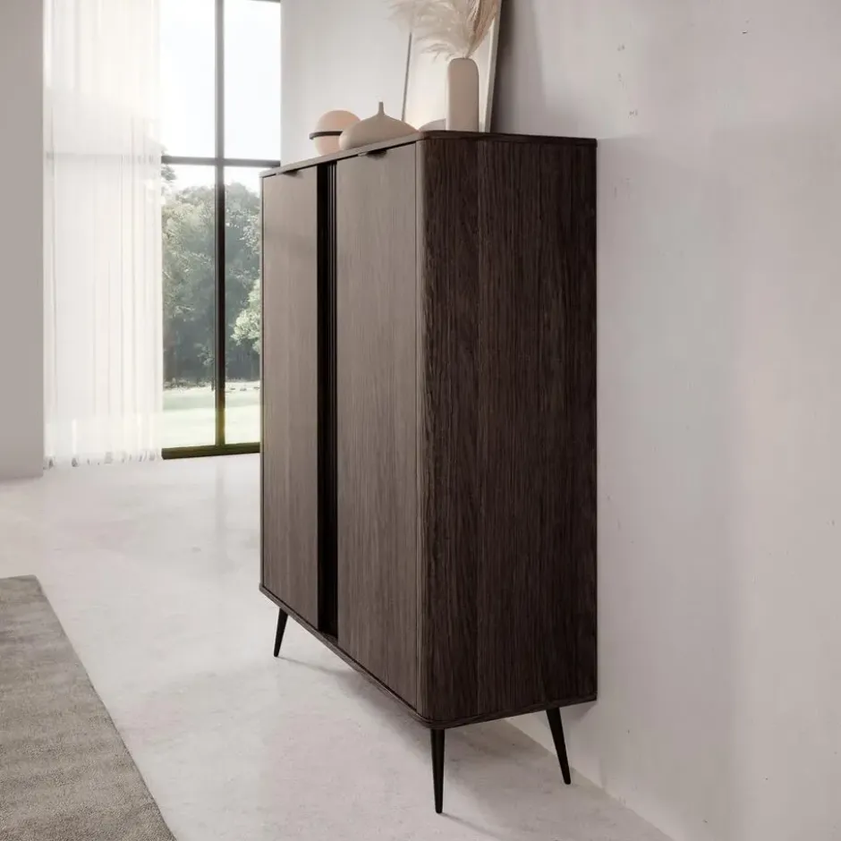 Meubella - Victoria - Dressoir - Donker eiken - 113x38x134 cm