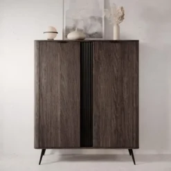 Meubella - Victoria - Dressoir - Donker eiken - 113x38x134 cm