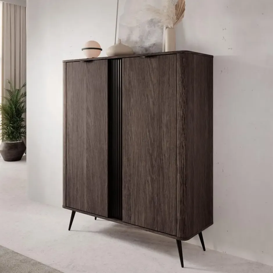 Meubella - Victoria - Dressoir - Donker eiken - 113x38x134 cm