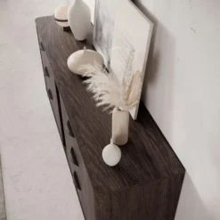 Meubella - Victoria - Ladekast - Donker eiken - 163x38x81 cm