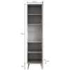 Meubella - Vitrinekast Winq - Antraciet - 45 cm