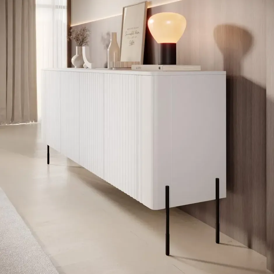 Meubella - Vivi - Dressoir - Wit - 190 cm