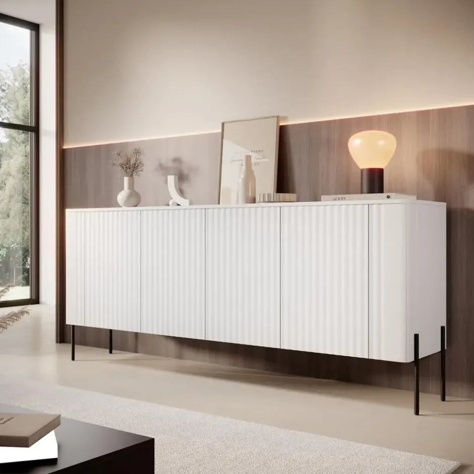 Meubella - Vivi - Dressoir - Wit - 190 cm