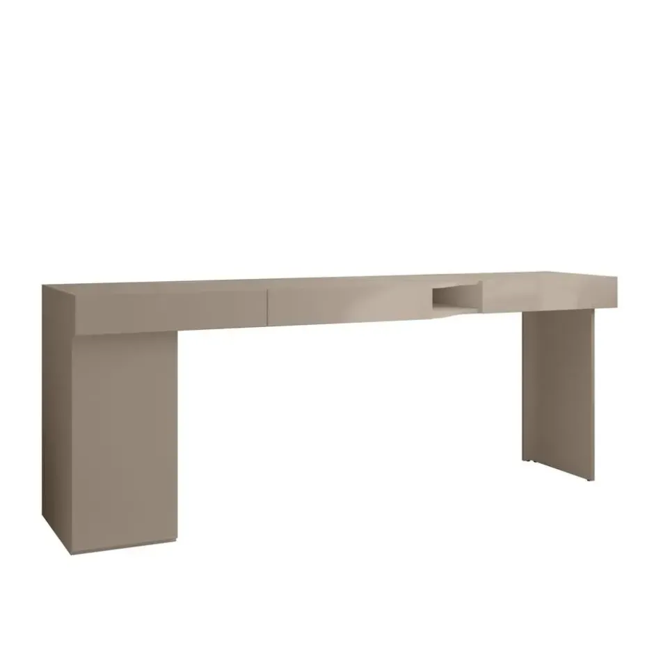 Meubella - Whenua 2 - Bureau links - Beige - 211x55x79 cm