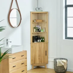 Meubel met 3 houten schoenladen