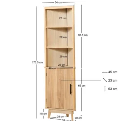 Meubel met 3 houten schoenladen
