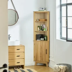 Meubel met 3 houten schoenladen
