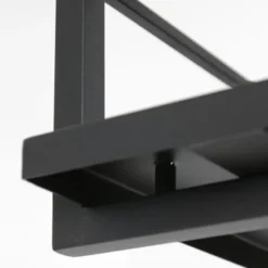Mexlite Hanglamp buckley - 4 lichts - zwart - 100x140 cm