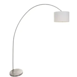 Mexlite Vloerlamp solva - mat chroom - 170x180 cm