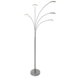 Mexlite Vloerlamp synna - 5 lichts - mat chroom - 90x189 cm