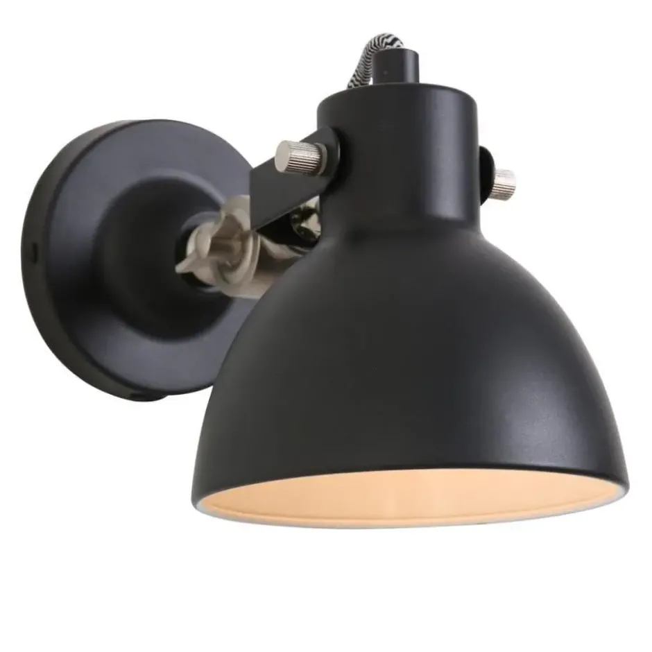 Mexlite Wandlamp cera - zwart - 13x16 cm