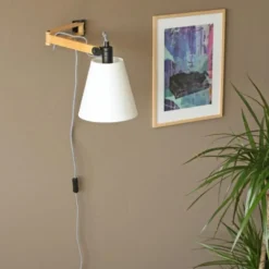 Mexlite Wandlamp dion - beuken - 55x24 cm