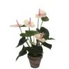 Mica Decorations Anthurium Kunstplant 40 cm lichtroze