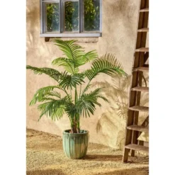 Mica Decorations Areca Palm Kunstplant in Pot - H134 x Ø50 cm - Groen