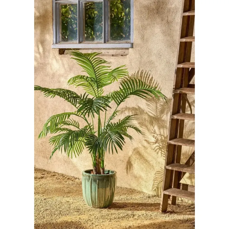 Mica Decorations Areca Palm Kunstplant in Pot - H134 x Ø50 cm - Groen