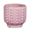 Mica Decorations Bloempot Boaz - gebobbeld - roze - 11 x 13 cm