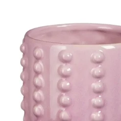 Mica Decorations Bloempot Boaz - gebobbeld - roze - 11 x 13 cm