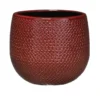 Mica Decorations Bloempot - bordeaux - keramiek - 16 x 14 cm