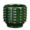Mica Decorations Bloempot Boaz - gebobbeld - groen - 11 x 13 cm