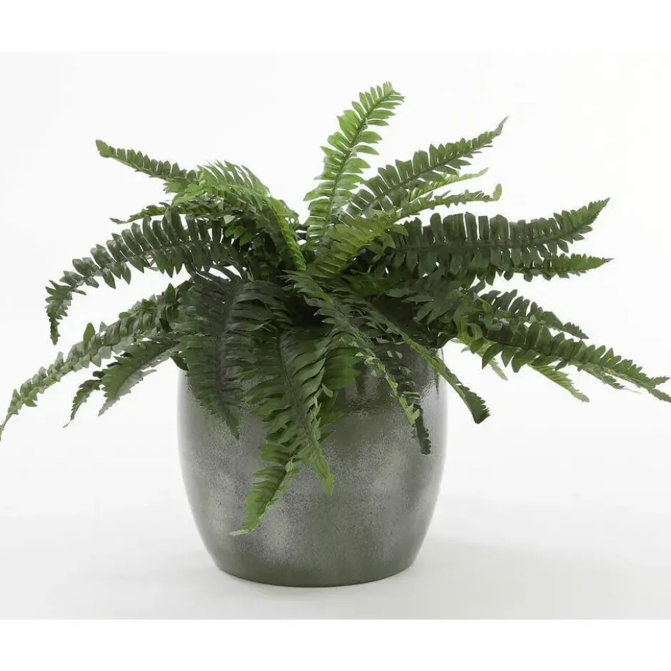 Mica Decorations Bloempot - glanzend groen - keramiek - 16x14 cm
