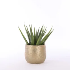 Mica Decorations Bloempot - goudkleurig - keramiek - 25 cm