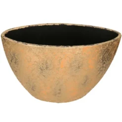 Mica Decorations Bloempot - goud - keramiek - D21,5 x H23 cm